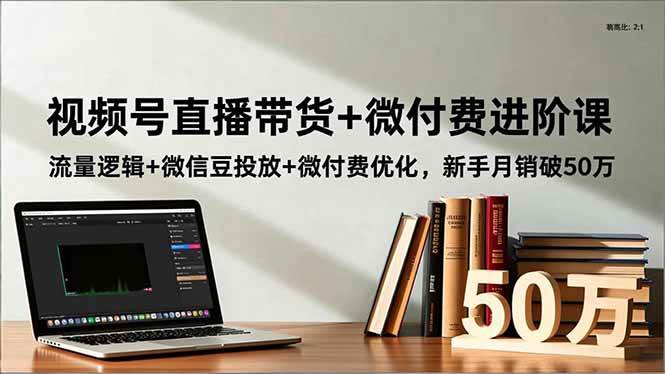(16684期)视频号直播带货+微付费进阶课:流量逻辑+微信豆投放+微付费优化,新手月销破50万-九才资源网