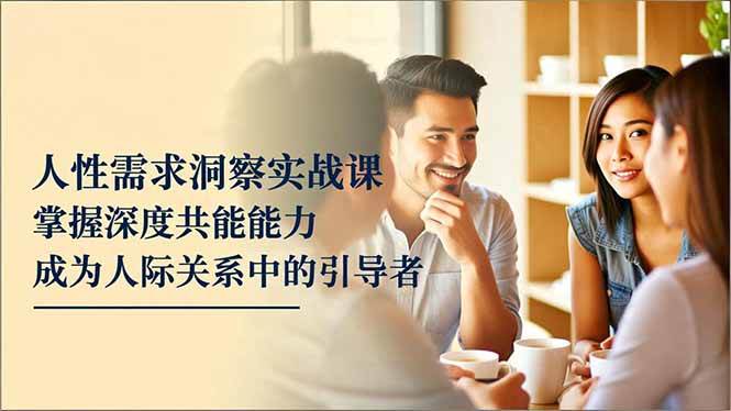 (16683期)人性需求洞察实战课,掌握深度共感能力,成为人际关系中的引导者-九才资源网