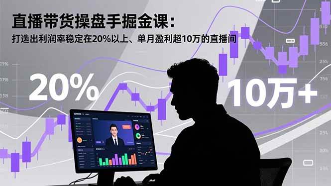 (16727期)直播带货操盘手掘金课:打造出利润率稳定在20%以上、单月盈利超10万的直播间-九才资源网