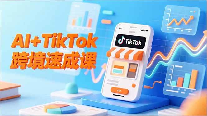 (16745期)AI+TikTok跨境速成课,智能翻译、店铺定位、流程拆解,7天高效上线运营-九才资源网