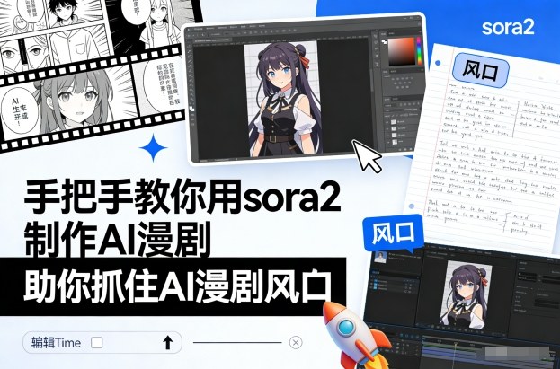 手把手教你用sora2制作AI漫剧,助你抓住AI漫剧风口-九才资源网