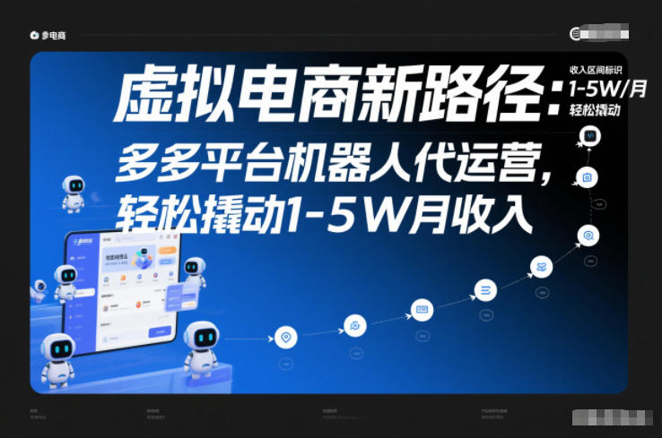 虚拟电商新路径:多多平台机器人代运营,轻松撬动1-5W月收入【揭秘】-九才资源网