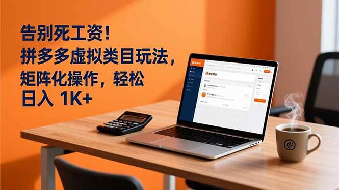 (16943期)告别死工资!拼多多虚拟类目玩法,矩阵化操作,轻松日入 1K+-九才资源网