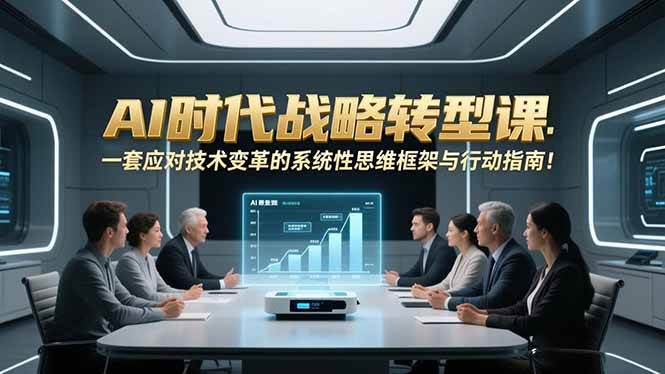 (16989期)AI时代战略转型课:一套应对技术变革的系统性思维框架与行动指南!