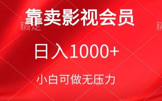靠卖影视会员，日入1000+，落地保姆级教程，新手可学【揭秘】-九才资源网