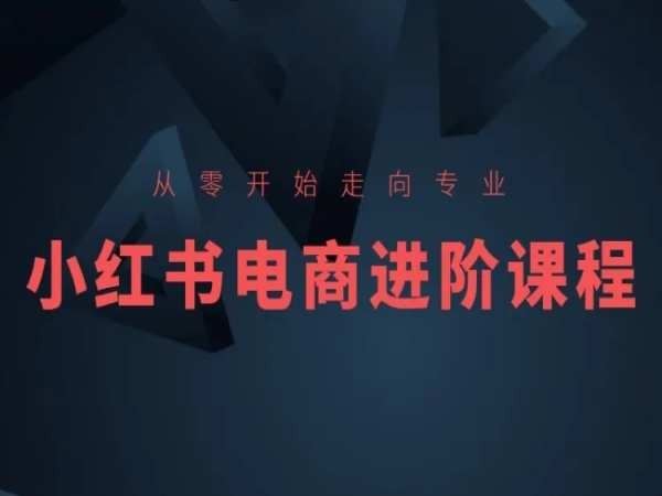 从零开始走向专业，小红书电商进阶课程-九才资源网