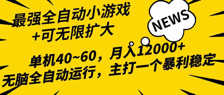 （10046期）2024最新全网独家小游戏全自动，单机40~60,稳定躺赚，小白都能月入过万-九才资源网