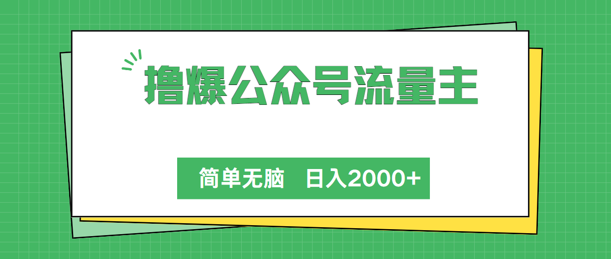 （10310期）撸爆公众号流量主，简单无脑，单日变现2000+-九才资源网