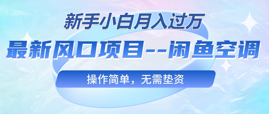 （10767期）最新风口项目—闲鱼空调，新手小白月入过万，操作简单，无需垫资-九才资源网