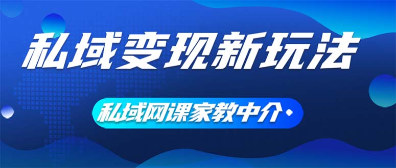 （12089期）私域变现新玩法，网课家教中介，只做渠道和流量，让大学生给你打工、0…-九才资源网