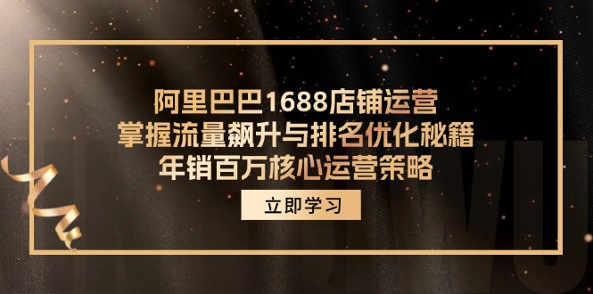 （12184期）阿里巴巴1688店铺运营，掌握流量飙升与排名优化秘籍 年销百万核心运营策略-九才资源网