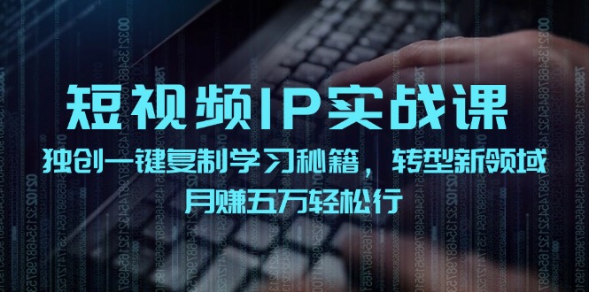 （12193期）短视频 IP实战课，独创一键复制学习秘籍，转战新领域，月赚五万轻松行-九才资源网