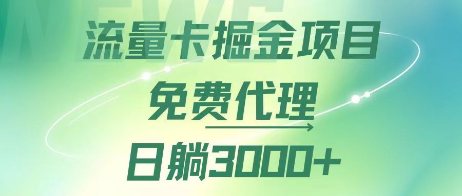 （12321期）流量卡掘金代理，日躺赚3000+，变现暴力，多种推广途径-九才资源网