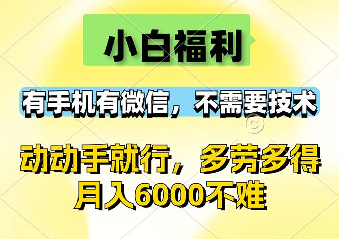 （12565期）小白福利，有手机有微信，0成本，不需要任何技术，动动手就行，随时随…-九才资源网