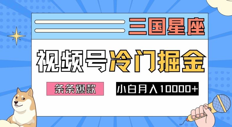 2024视频号三国冷门赛道掘金，条条视频爆款，操作简单轻松上手，新手小白也能月入1w-九才资源网
