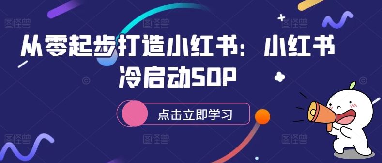 从零起步打造小红书：小红书冷启动SOP-九才资源网