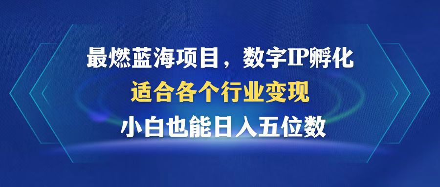 （12941期）最燃蓝海项目  数字IP孵化  适合各个行业变现  小白也能日入5位数-九才资源网