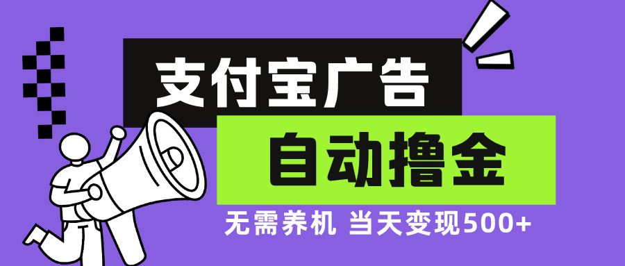 （13101期）支付宝广告全自动撸金，无需养机，当天落地500+-九才资源网