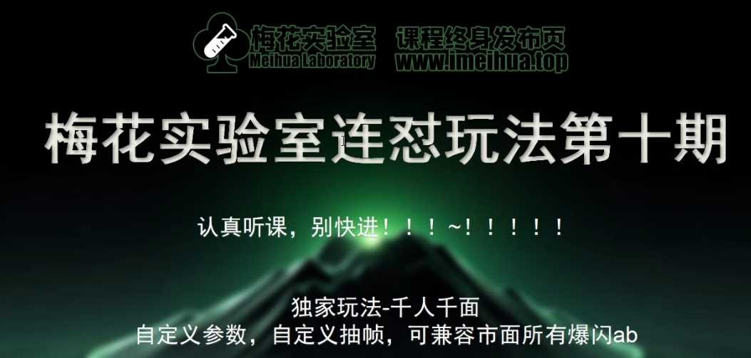 梅花实验室社群专享课视频号连怼玩法第十期课程+第二部分-FF助手全新高自由万能爆闪AB处理-九才资源网