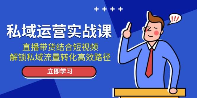 私域运营实战课：直播带货结合短视频，解锁私域流量转化高效路径-九才资源网