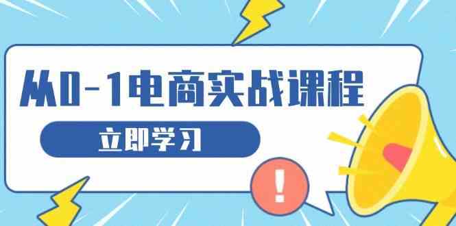从零做电商实战课程，教你如何获取访客、选品布局，搭建基础运营团队-九才资源网