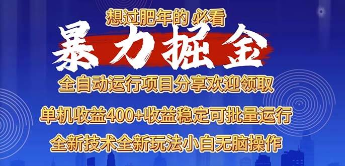 （13675期）2025暴力掘金项目，想过肥年必看！-九才资源网
