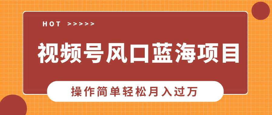 （13945期）视频号风口蓝海项目，中老年人的流量密码，操作简单轻松月入过万-九才资源网