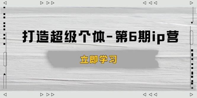 （14014期）打造 超级个体-第6期ip营：商业认知,产品设计,成交演练,解决知识变现难题-九才资源网