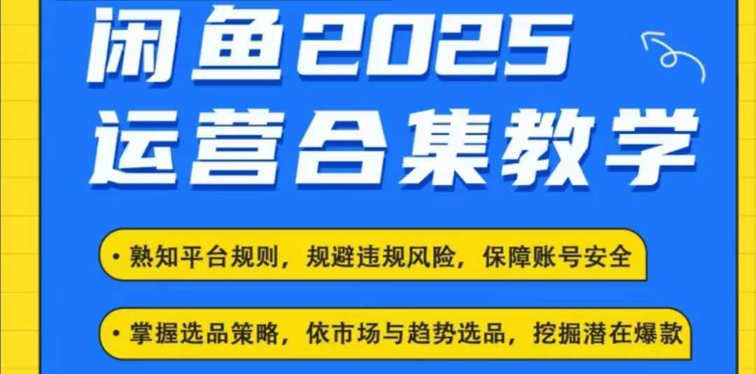 2025闲鱼电商运营全集，2025最新咸鱼玩法-九才资源网