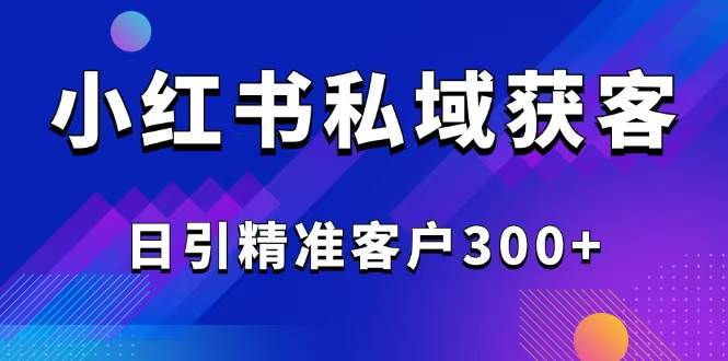 （14304期）2025最新小红书平台引流获客截流自热玩法讲解，日引精准客户300+-九才资源网