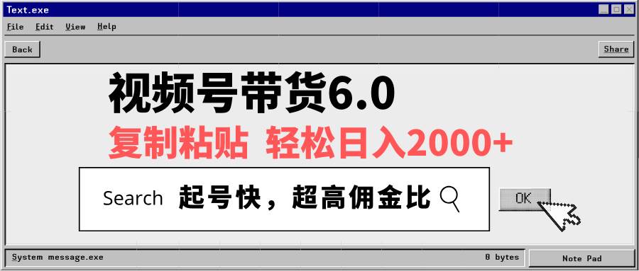 （14325期）视频号带货6.0，轻松日入2000+，起号快，复制粘贴即可，超高佣金比-九才资源网