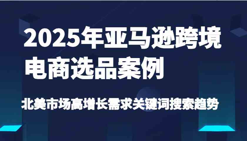 2025年亚马逊跨境电商选品案例-北美市场高增长需求关键词搜索趋势（更新)-九才资源网