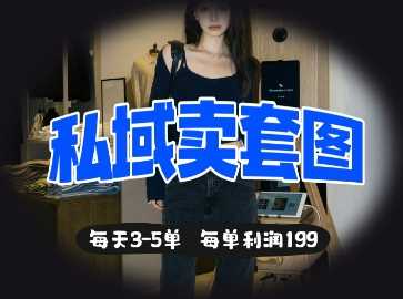 私域卖套图每天3-5单，每单利润99-九才资源网