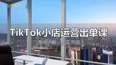 TikTok小店运营出单课，从开店选品、运营出单、发货回款，进行全流程讲解-九才资源网