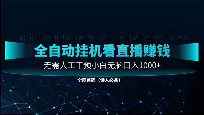 （14483期）直播助手全自动看大平台直播赚钱，全自动无需人工干预，小白无脑日入1000-九才资源网