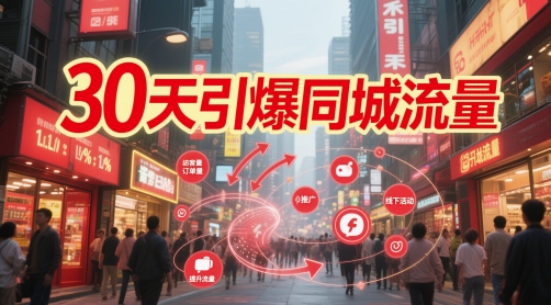 30天引爆同城流量：团购篇 认知篇 流量篇 来客篇 达人篇 老板人设IP篇 投流篇-九才资源网