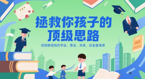 付费文章：拯救你孩子的顶级思路，彻底聊透他的学业、事业、未来，含金量满满-九才资源网