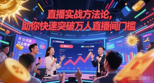 直播实战方法论，助你快速突破万人直播间门槛-九才资源网