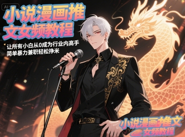 小说漫画推文女频教程，让所有小白从0成为行业内高手，简单暴力兼职轻松挣米-九才资源网