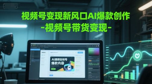 视频号变现新风口AI爆款创作-视频号带货变现-九才资源网
