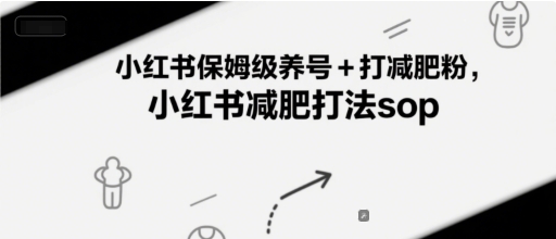 小红书保姆级养号+打减肥粉，小红书减肥打法sop-九才资源网