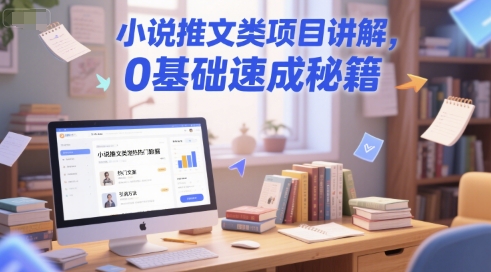小说推文类项目讲解，0 基础速成秘籍-九才资源网
