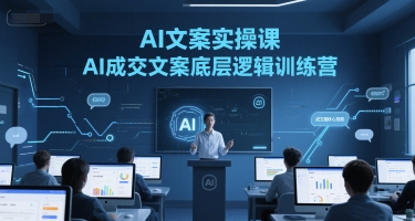 AI文案实操课，AI成交文案底层逻辑训练营-九才资源网