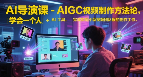 AI导演课-AIGC视频制作方法论，学会一个人+AI工具，完成如同小型视频团队般的创作工作，实现导演梦-九才资源网