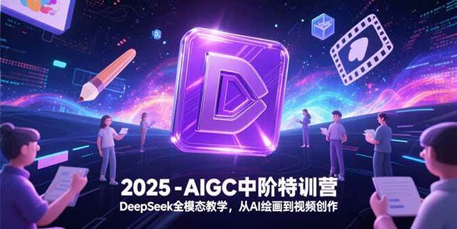 （15224期）2025-AIGC中阶特训营，DeepSeek全模态教学，从AI绘画到视频创作-九才资源网