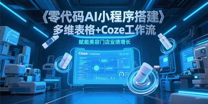 （15239期）零代码AI小程序搭建，多维表格+Coze工作流，赋能美容门店业绩增长-九才资源网