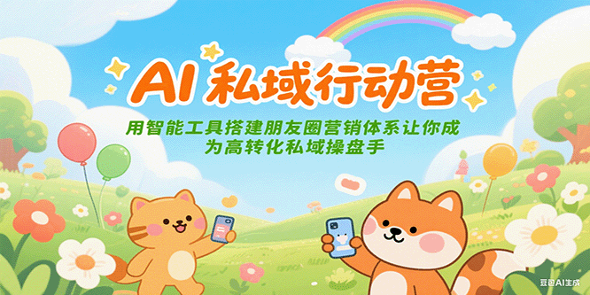 AI私域行动营：用智能工具搭建朋友圈营销体系让你成为高转化私域操盘手-九才资源网