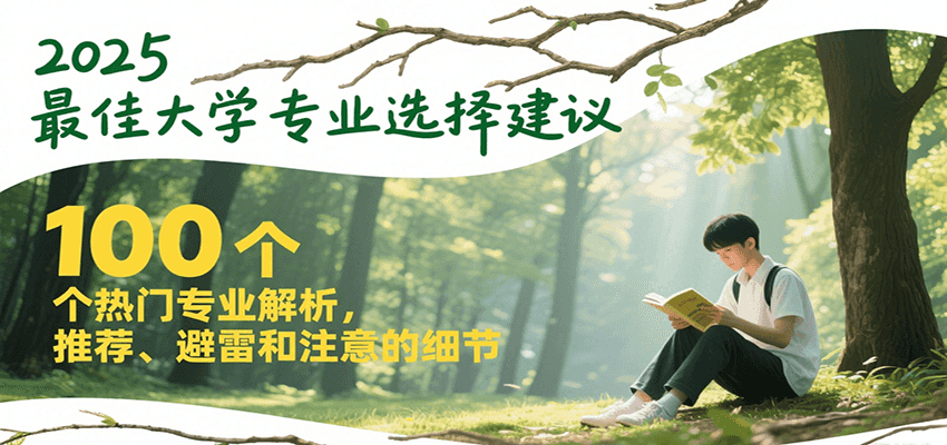 2025最佳大学专业选择建议，100个热门专业解析，推荐、避雷和注意的细节-九才资源网