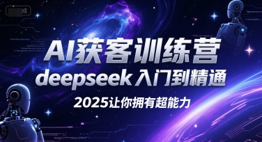 AI获客训练营，deepseek入门到精通，2025让你拥有超能力-九才资源网