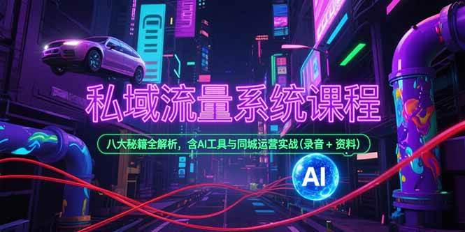 （15284期）私域流量系统课程，八大秘籍全解析，含AI工具与同城运营实战(录音+资料)-九才资源网
